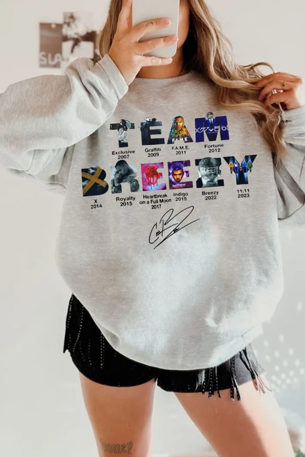 Team Breezy Chris Brown Album Sweatshirt For Women