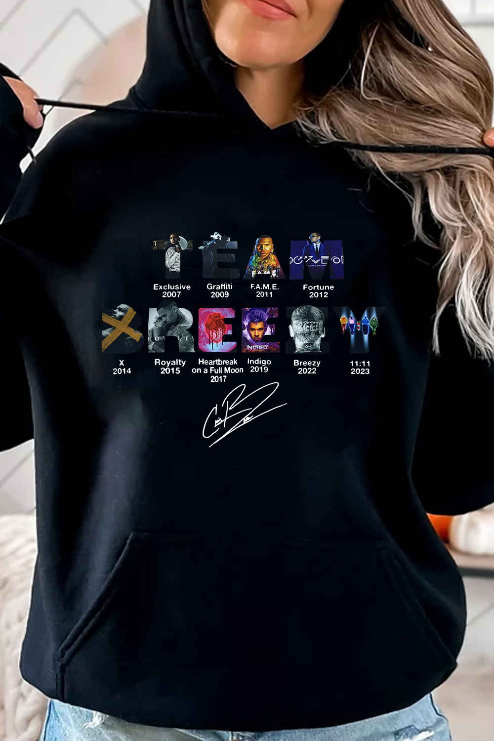Team Breezy Chris Brown Album Hoodie For Women