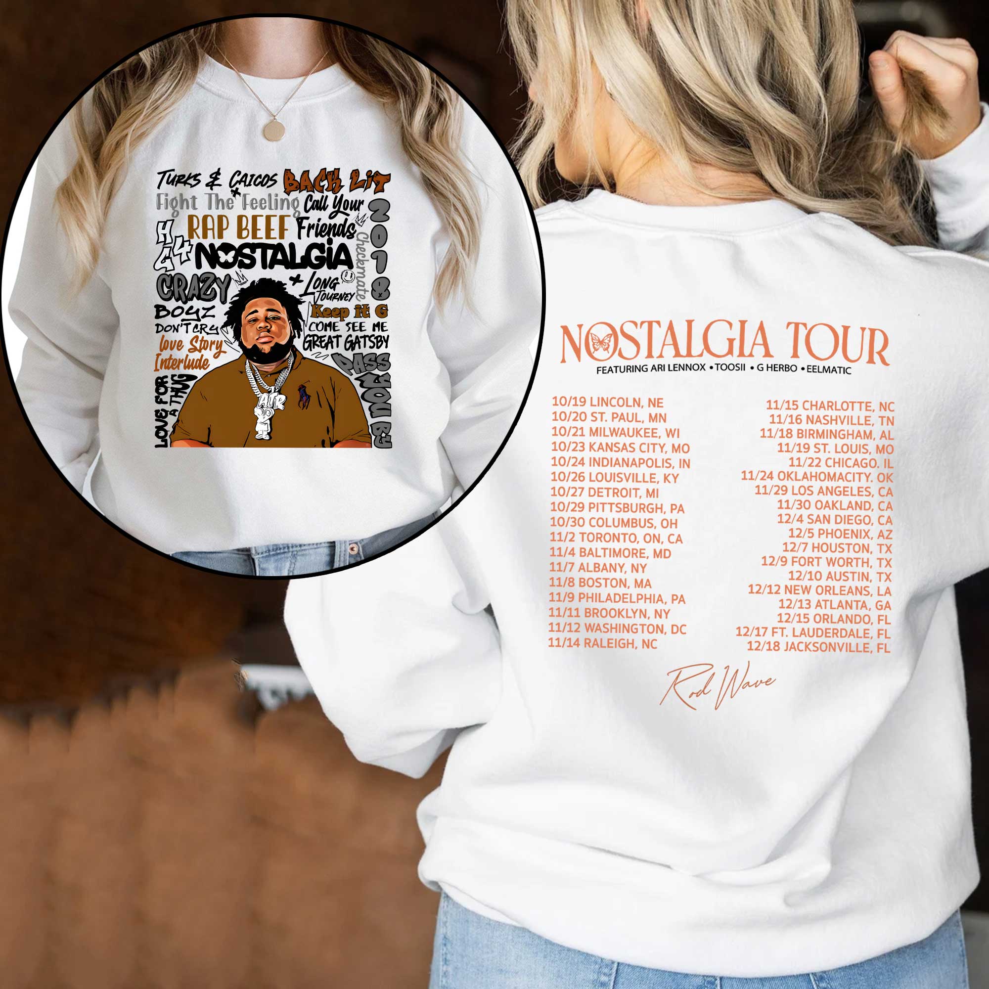 Rod Wave Shirt With Tour Dates SweatShirt