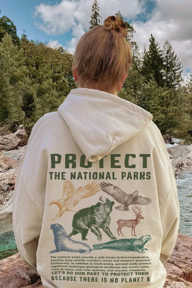 Women's Undersea Creatures Back Print Hooded Sweatshirt