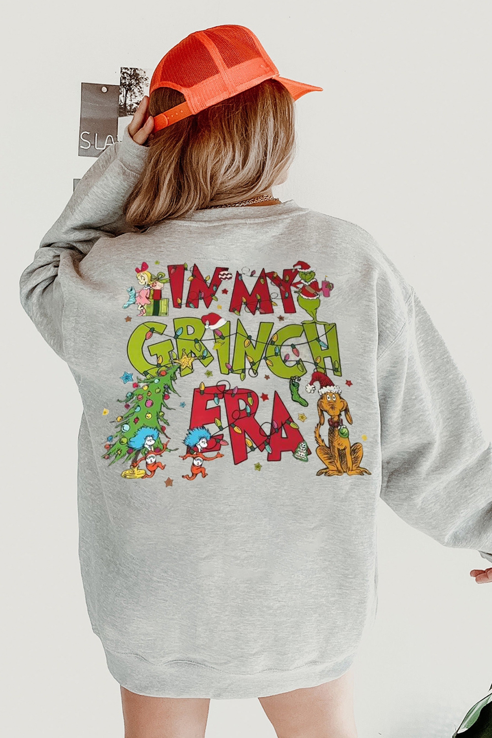 Christmas Cartoon Casual Round Neck Sweatshirt