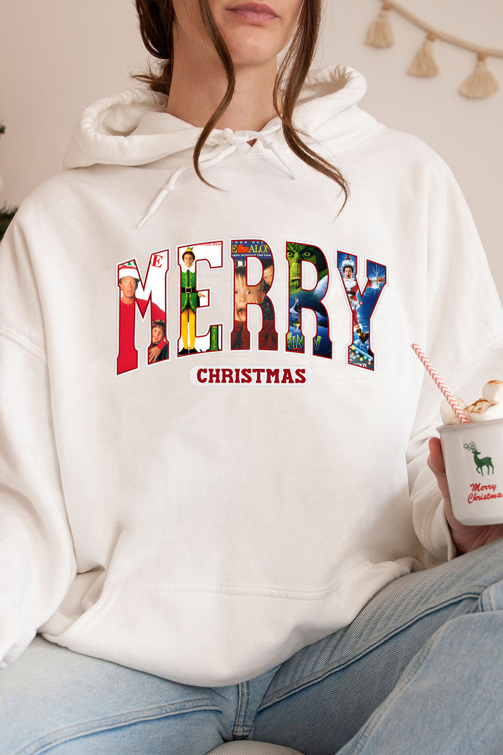 MERRY Christmas Movies Women Hoodies