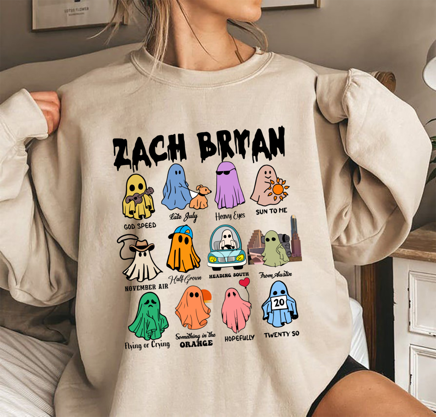 Zach Bryan ghost shirt