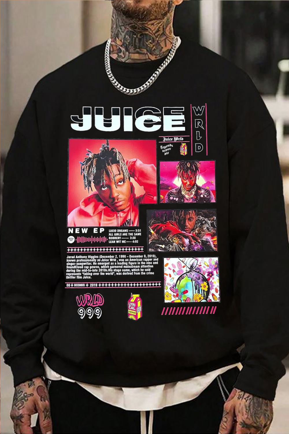 JUICE Poster Long Sleeve Round Neck Men's Sweatshirt