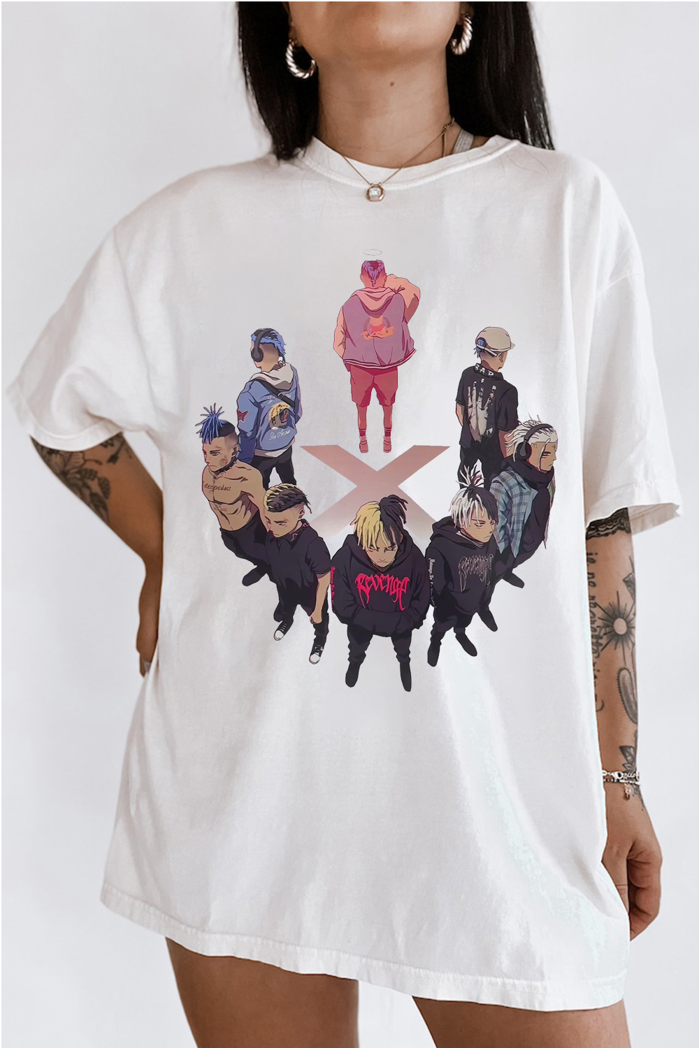 xxxtentacion cartoon commemorative short-sleeved T-shirt