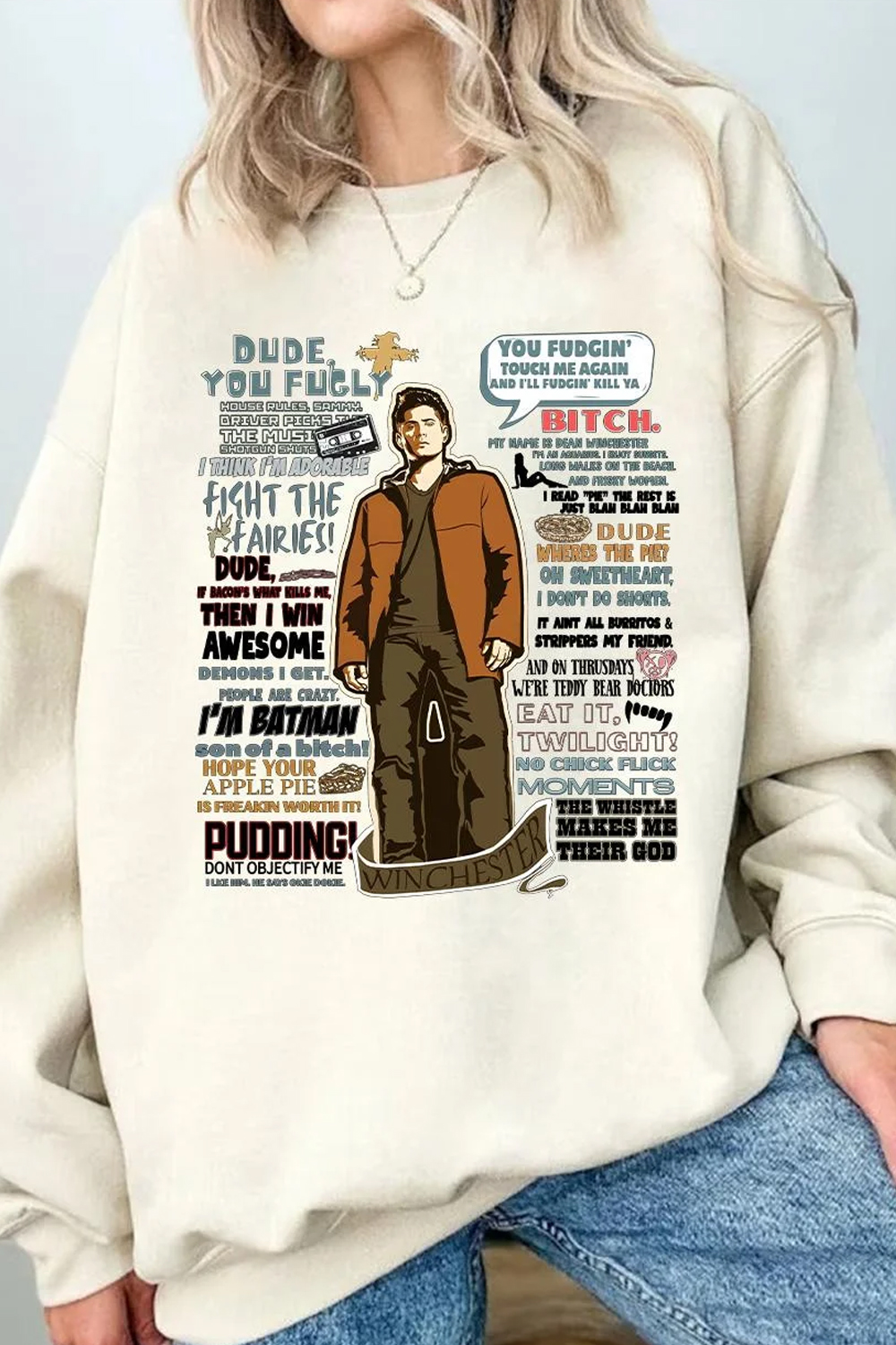 Dean Winchester print sweatshirt