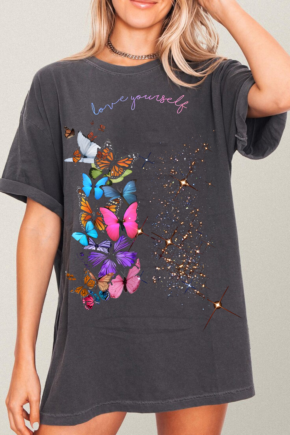 BTS Butterfly Print T-Shirt