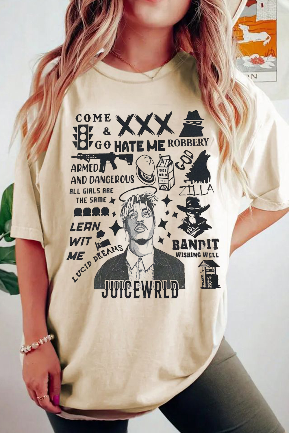 Juice World cartoon ladies short-sleeved T-shirt