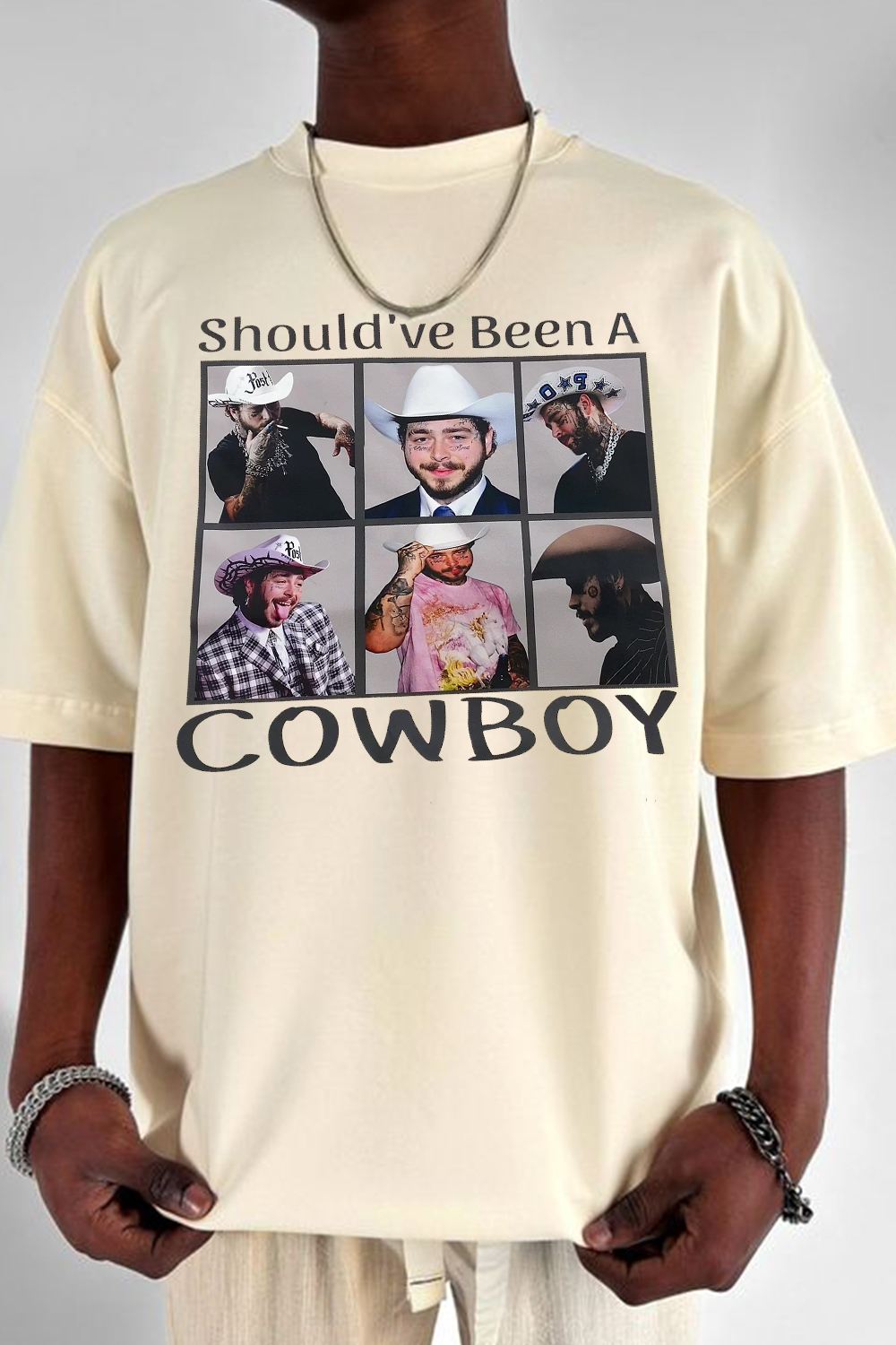 Post Malone’s cowboy era crew neck Tee