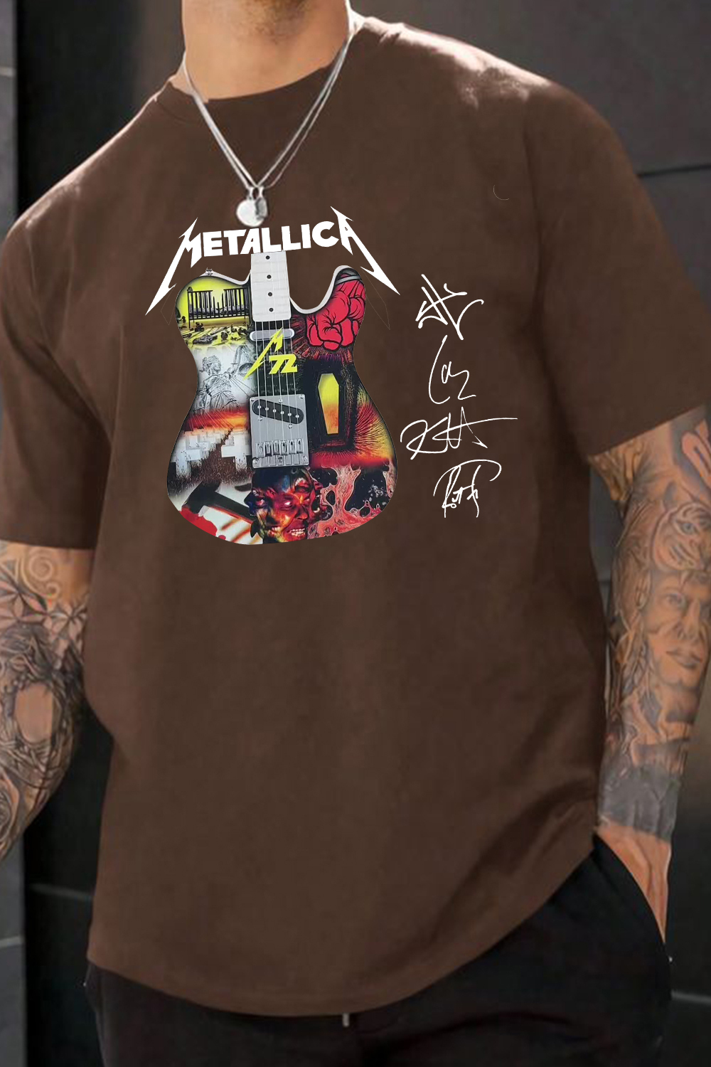 metallica 2025 men TEE