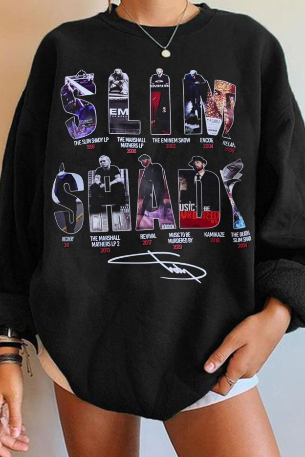 Letter Star Print Round Neck Long Sleeve Sweatshirt