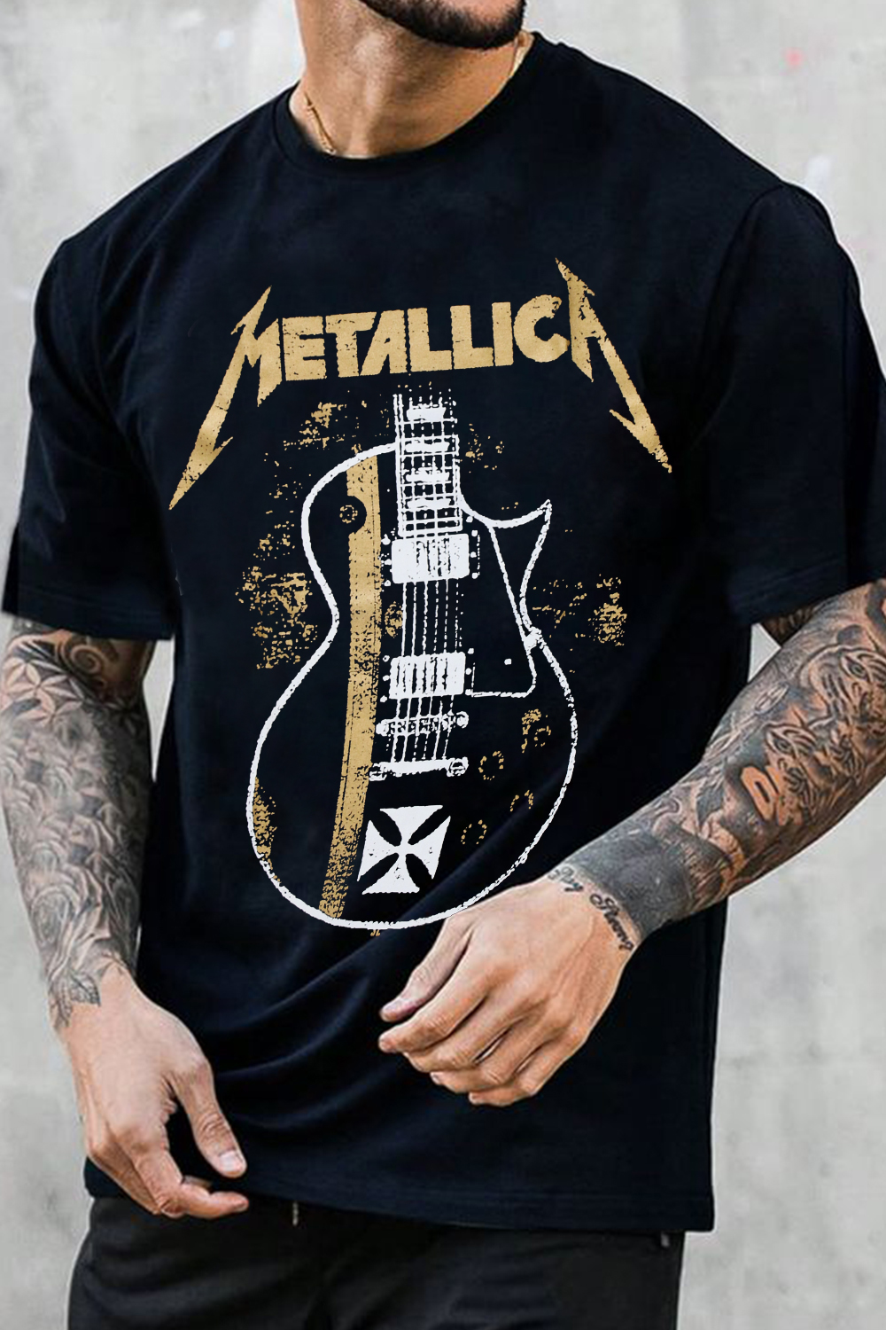 METALLICA 'Hetfield Guitar' Back Patch TEE