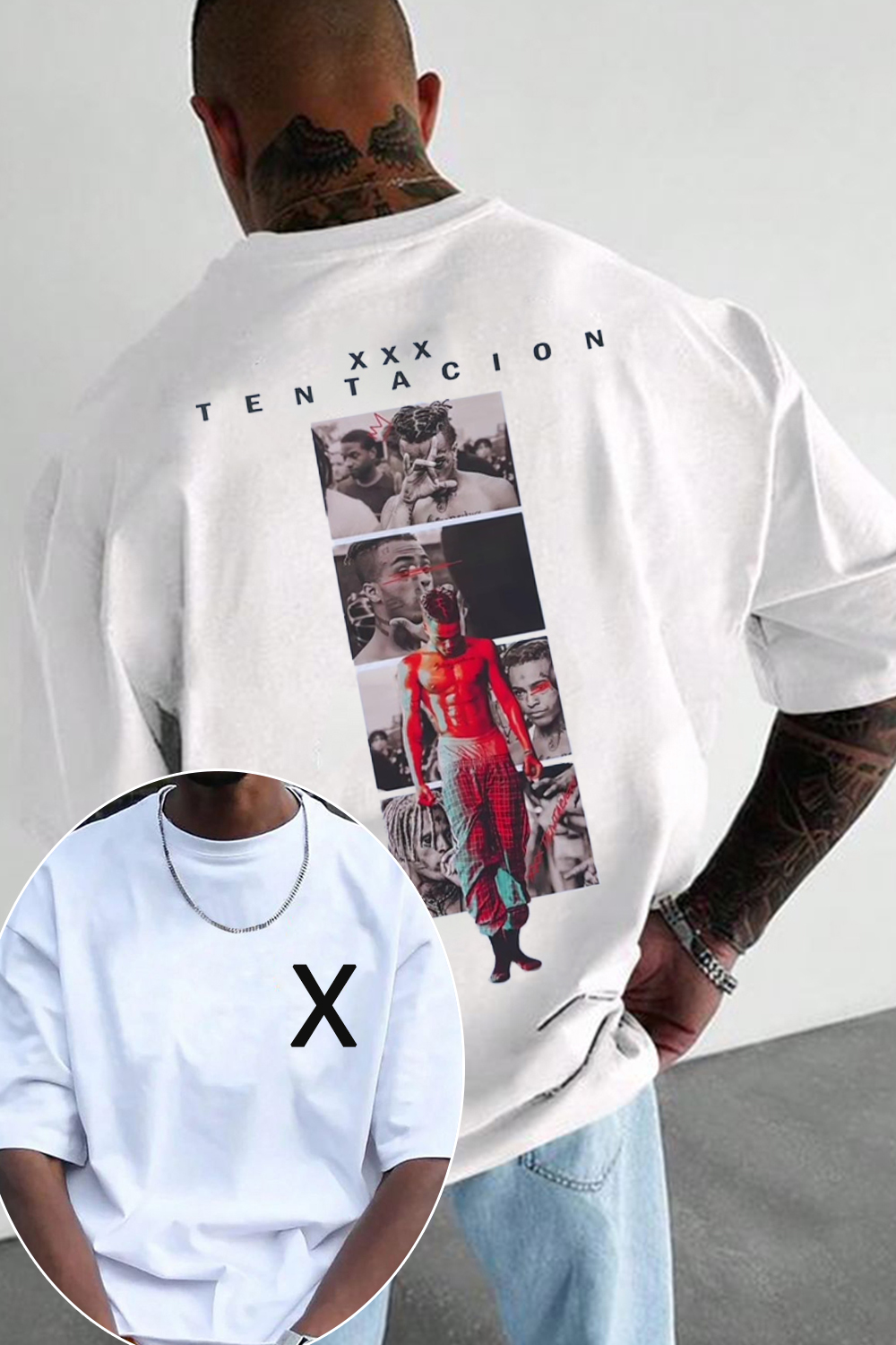 xxxtentacion double-sided printed short-sleeved T-shirt