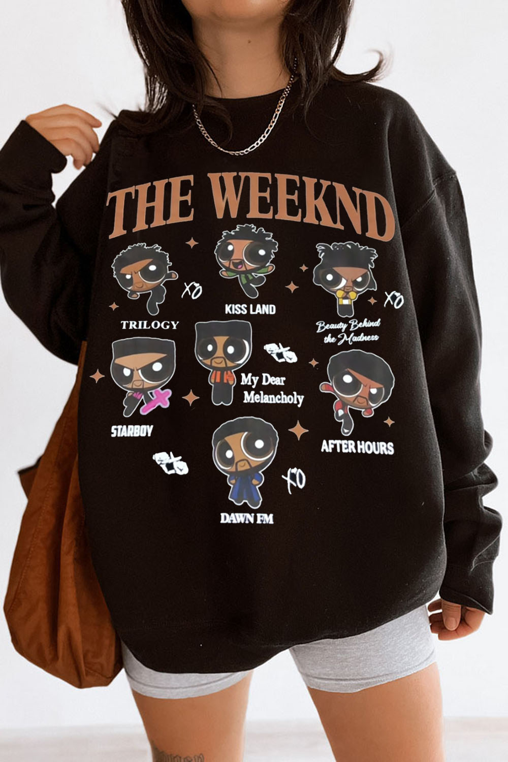 The WEEKND cartoon long-sleeved sweatshirt