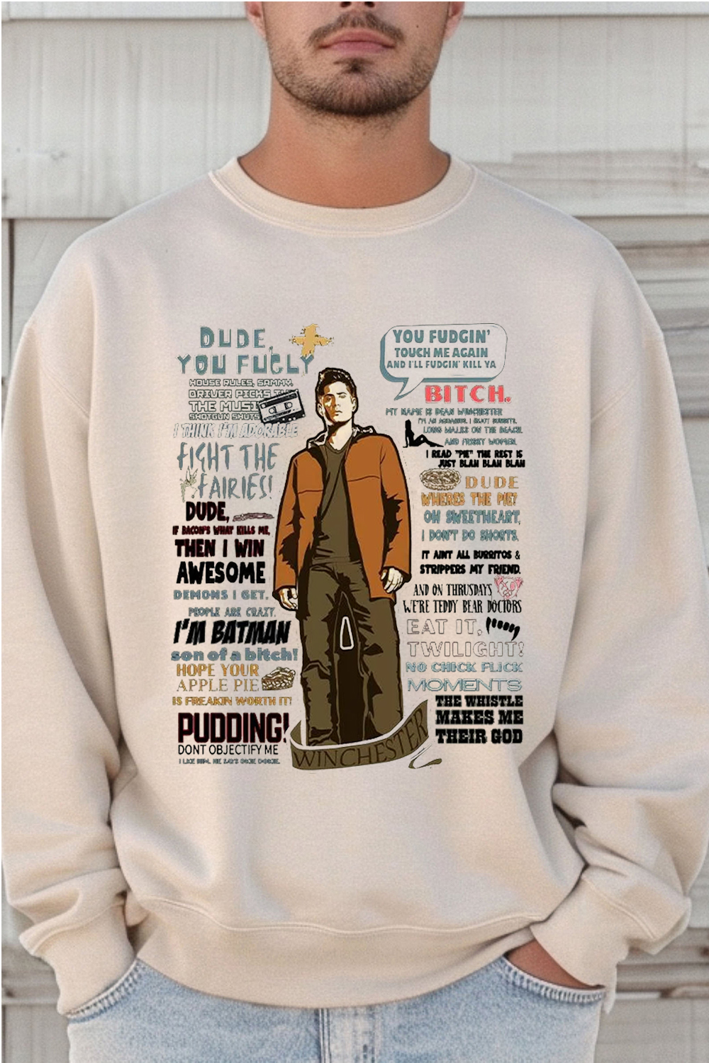 Dean Winchester print Men sweatshirt