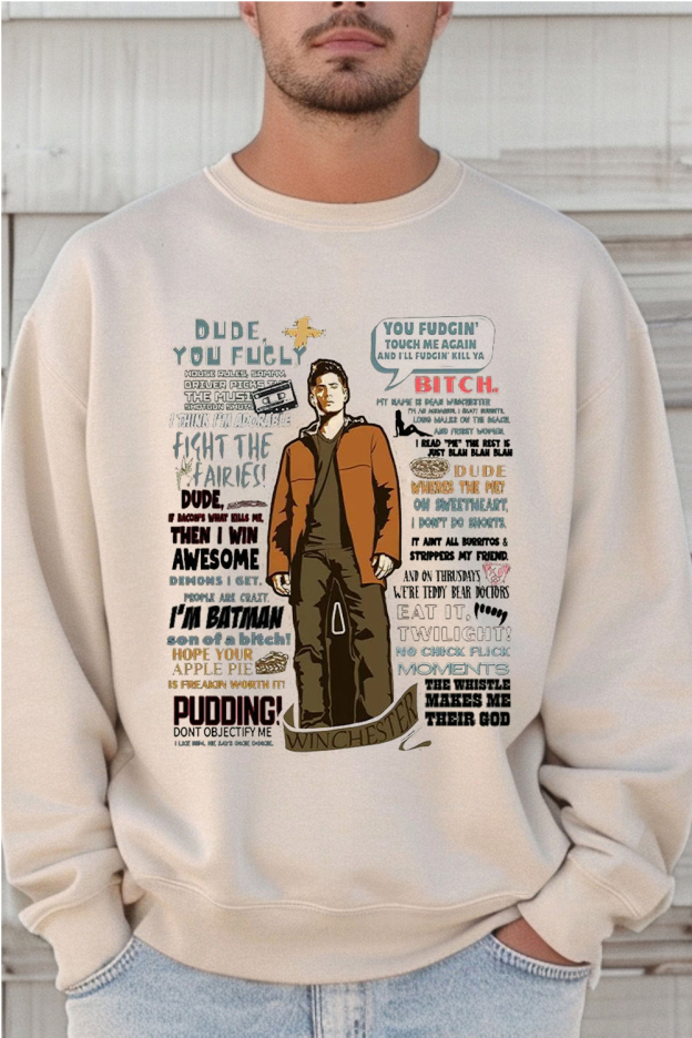 Dean Winchester print Men sweatshirt
