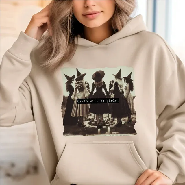 Girls Will Be Girls Funny Witches Hoodies