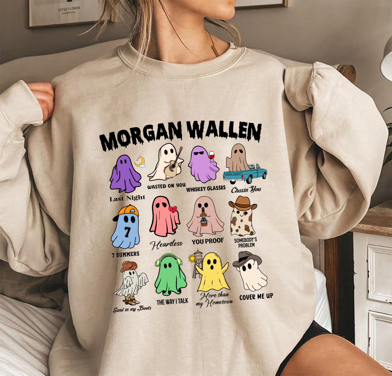 Morgan Wallen Ghost Halloween Sweatshirt