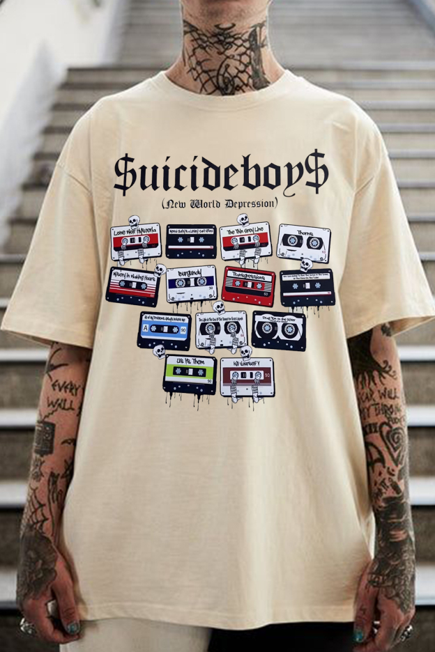 greydaytour printed short-sleeved T-shirt