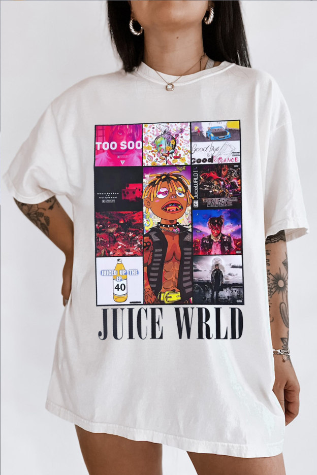 Juice WRLD999 cartoon round neck T-shirt