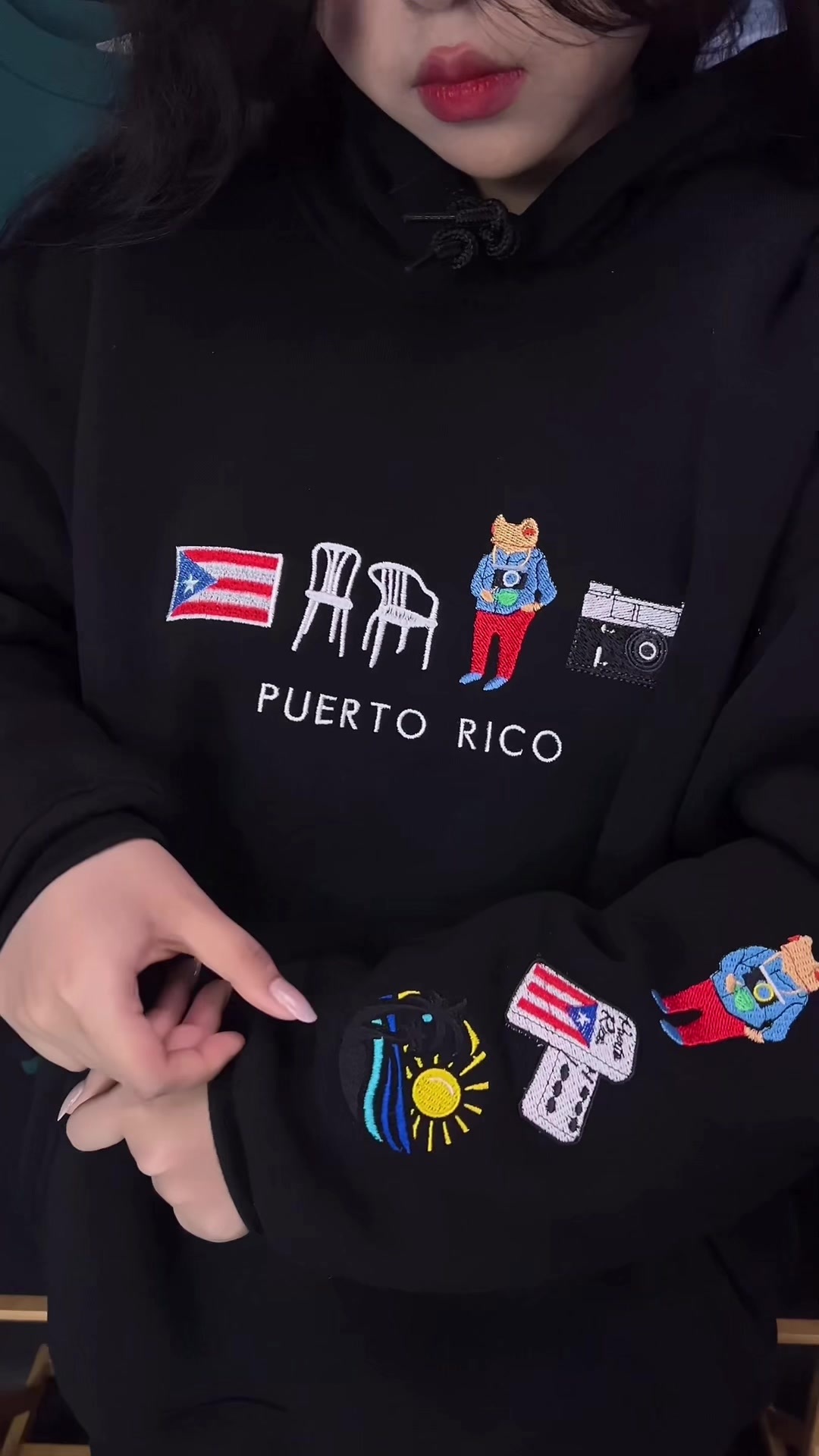 Obsessed 💓 Puertorico Embroidered Hoodie
