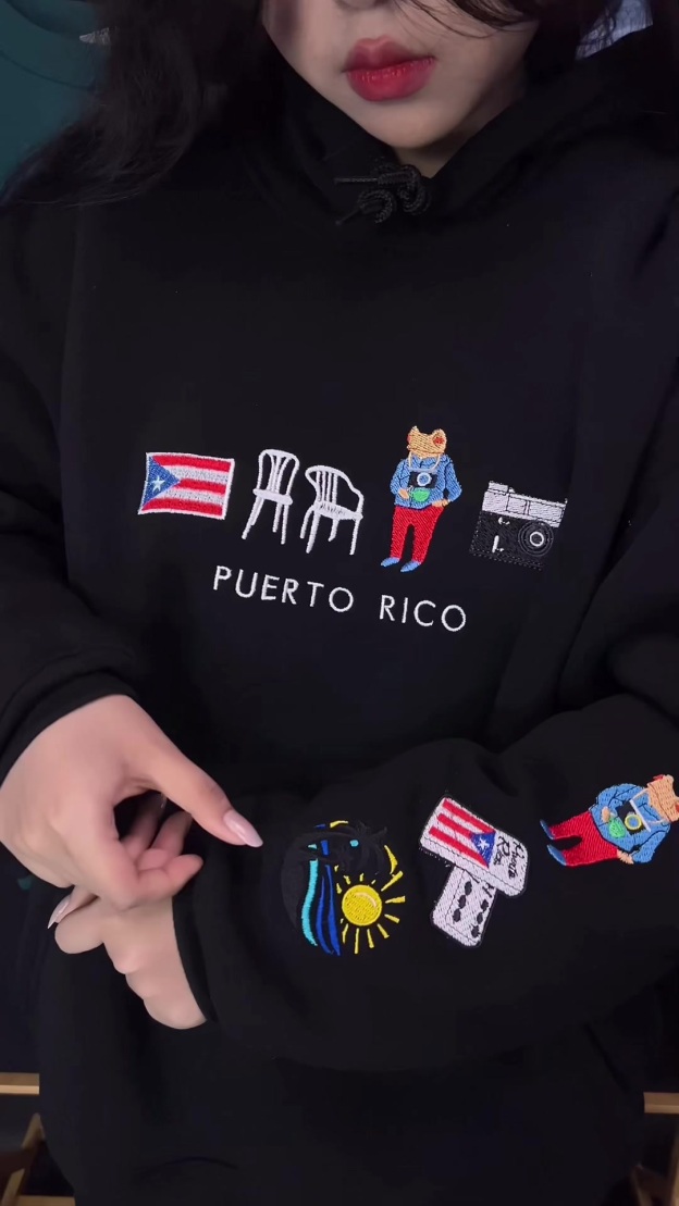 Obsessed 💓 Puertorico Embroidered Hoodie