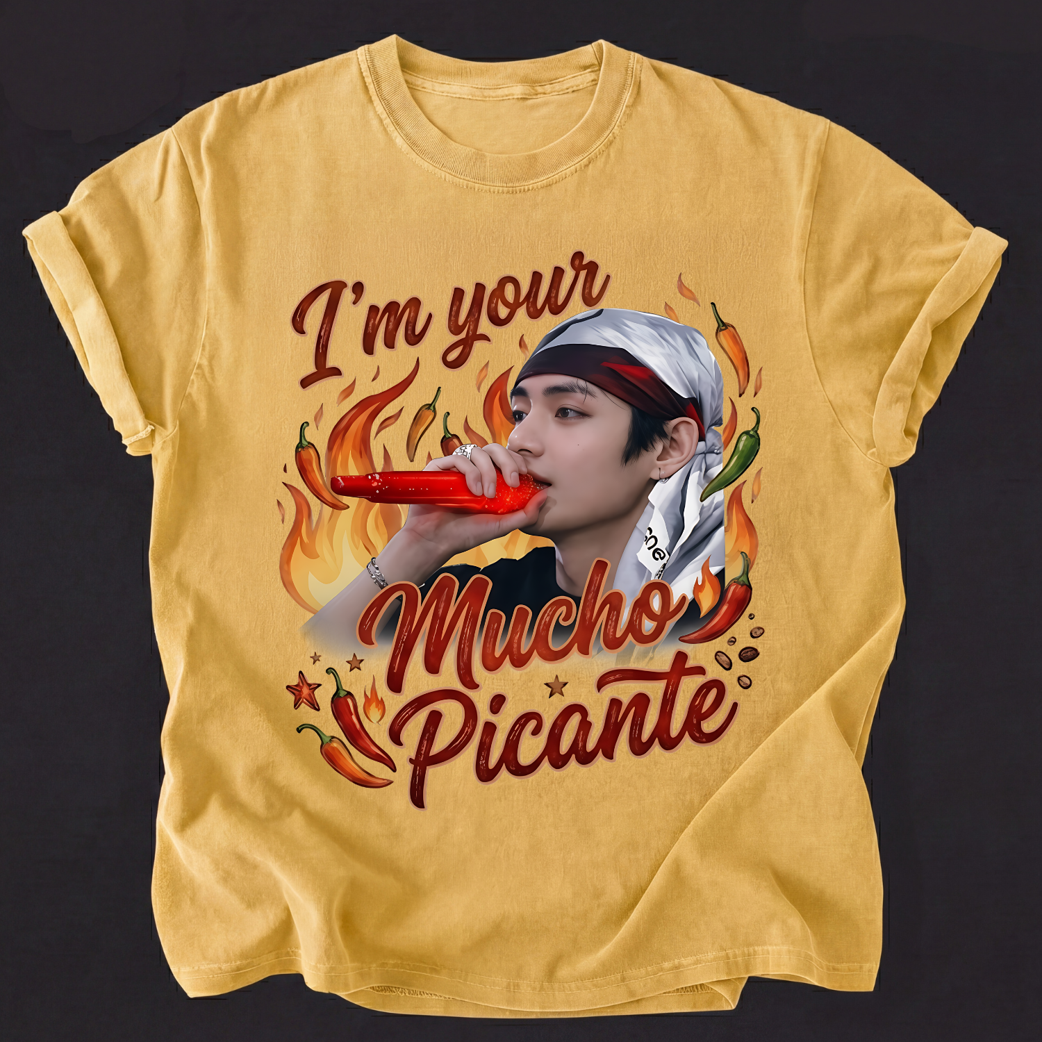 V BTS “I’m Your Mucho Picante” Funny Shirt, Kpop BTS Shirt For Fans