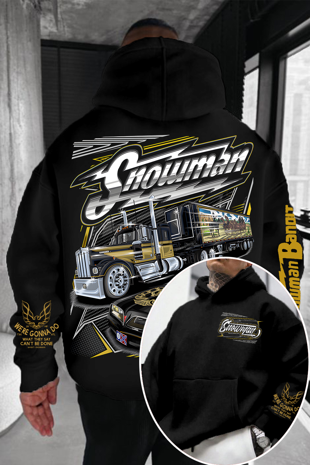 Snowman C.B. Radio Trucker Hoodie – Smokey and The Bandit 2-Side Movie Pullover