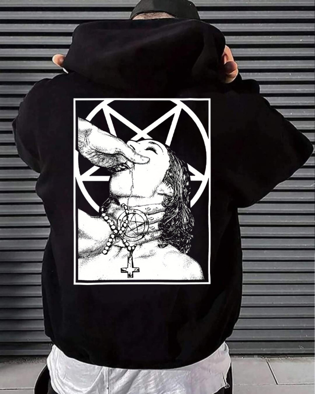Satanic Nun Svart Barn Pojkar Flickor Hoodie For Men