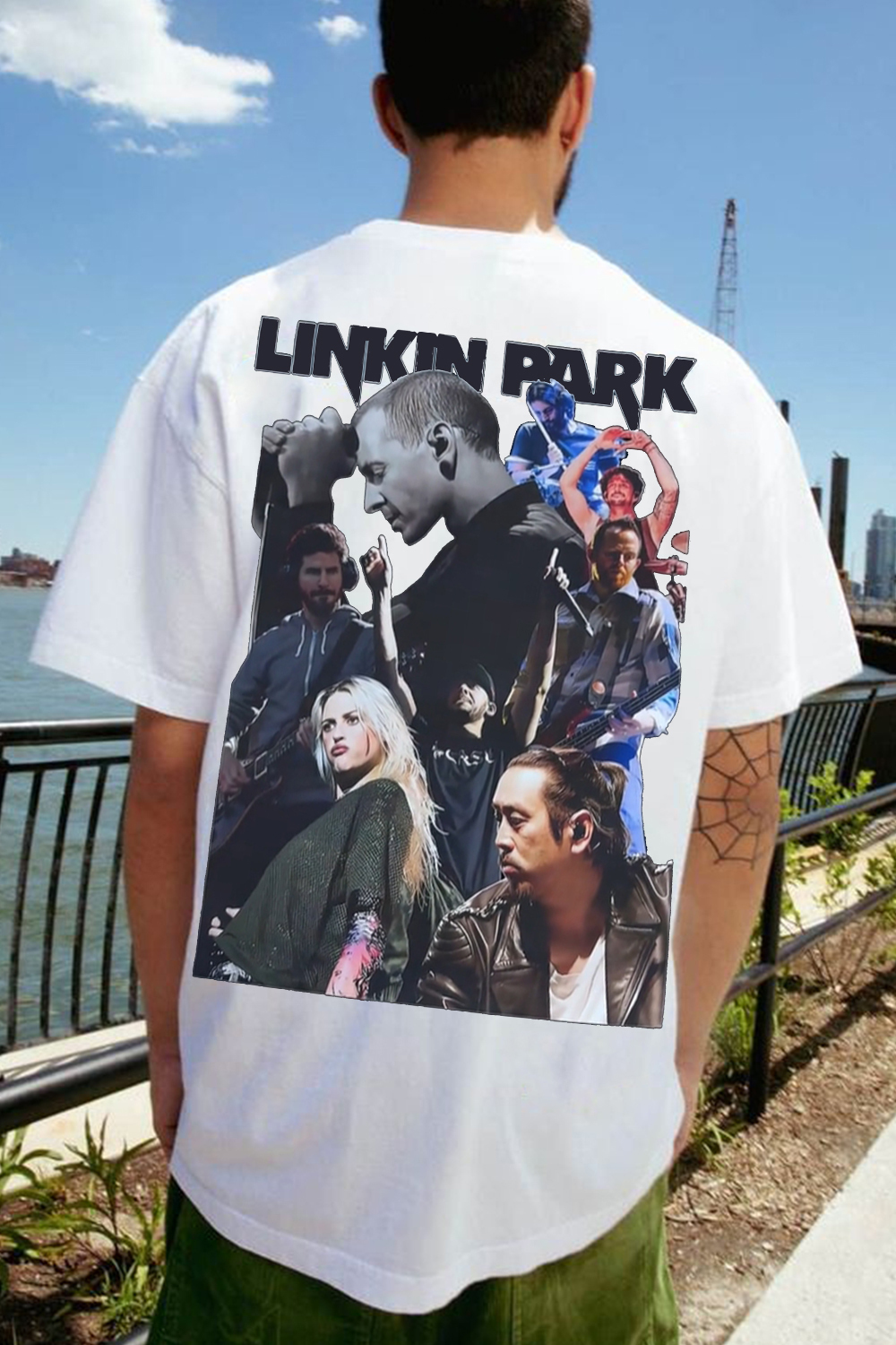 linkinpark back print t-shirt