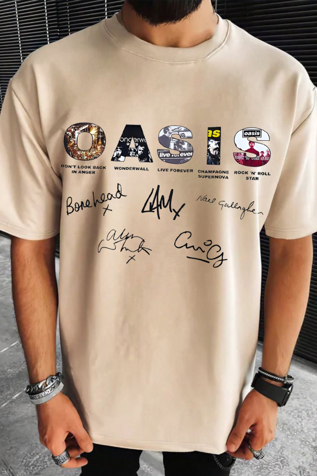 Oasis Unisex T Shirt Definitely Maybe Promo Official Reunion Tour 2025