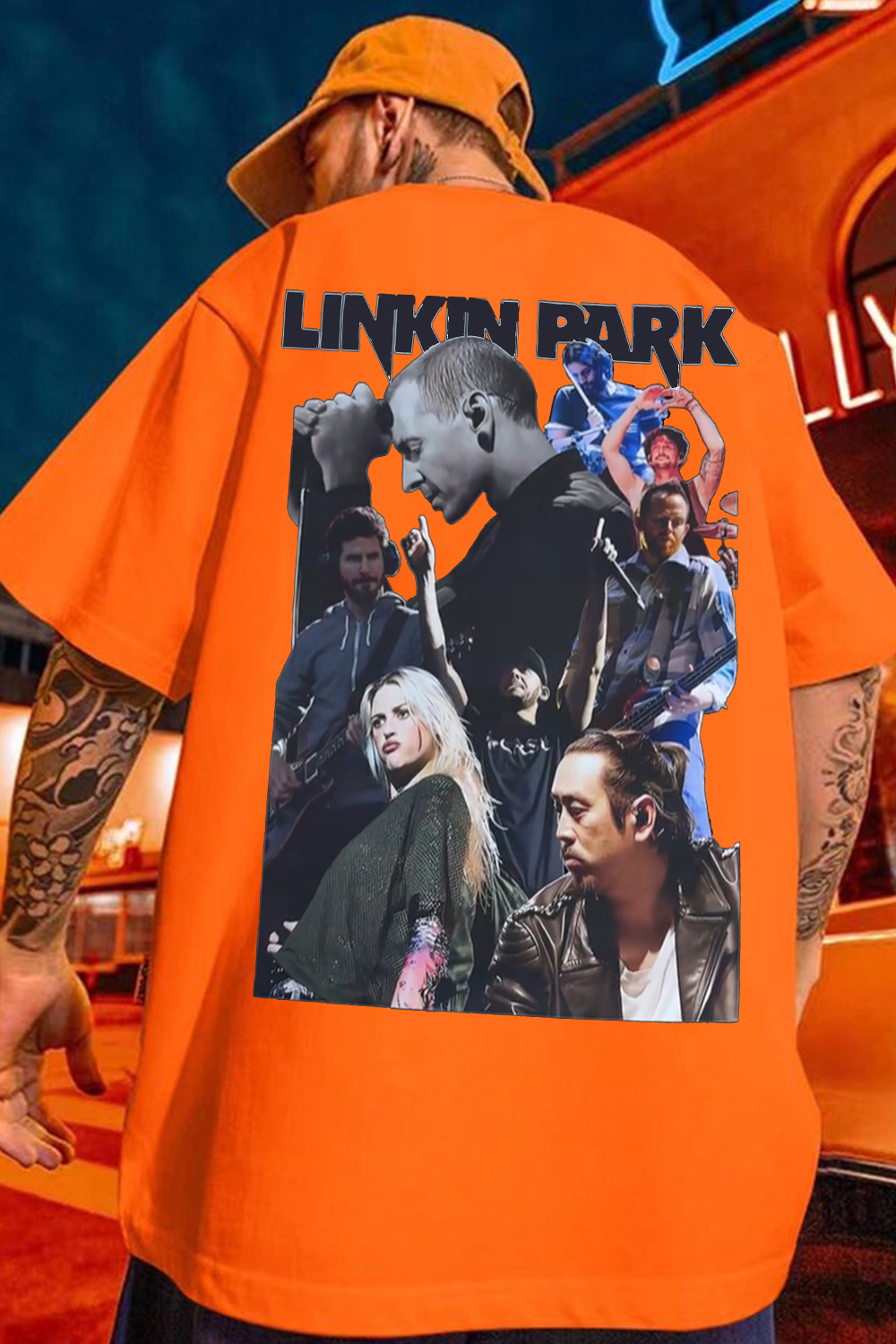 linkinpark back print t-shirt