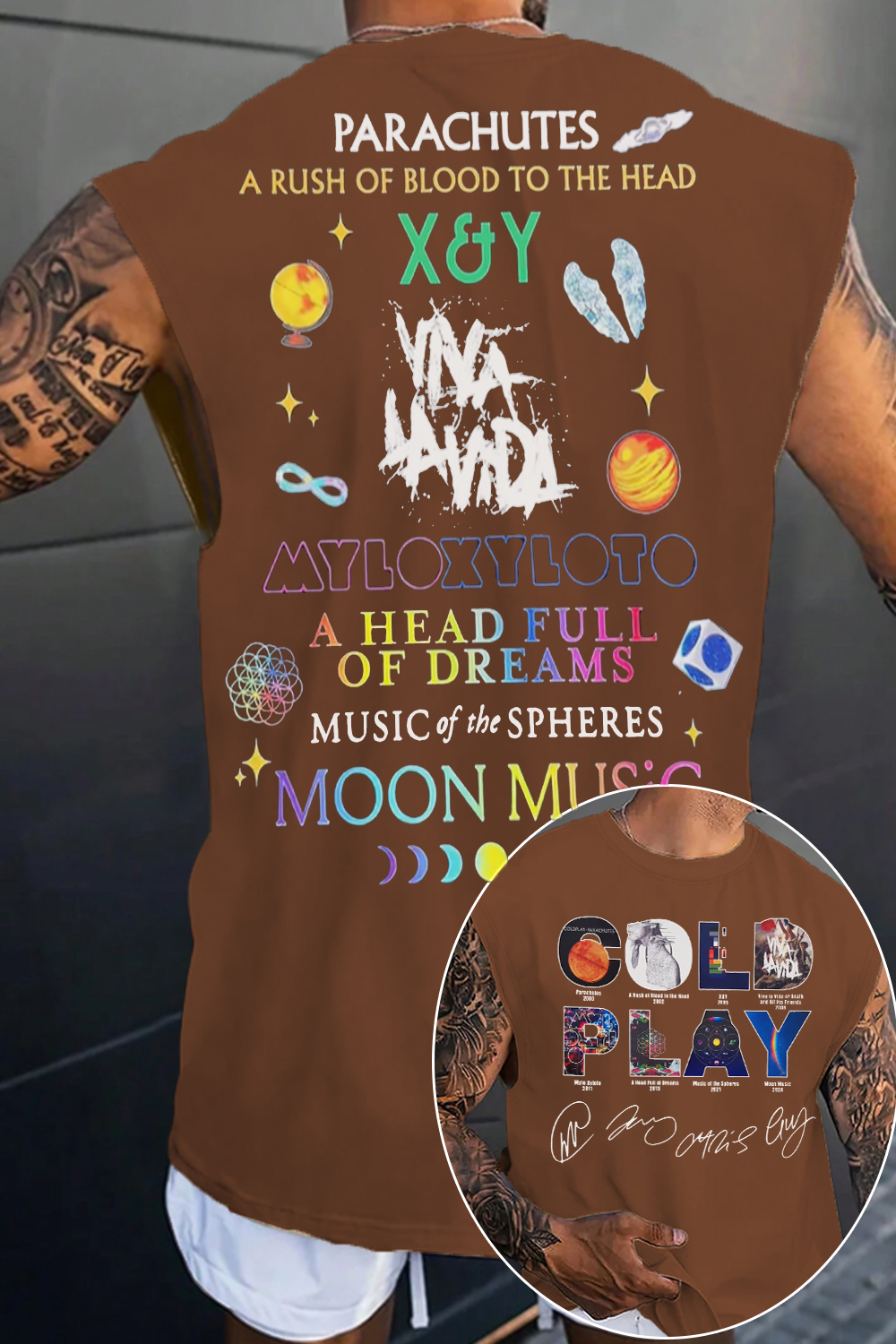 Coldplay shirt Both Side Vest