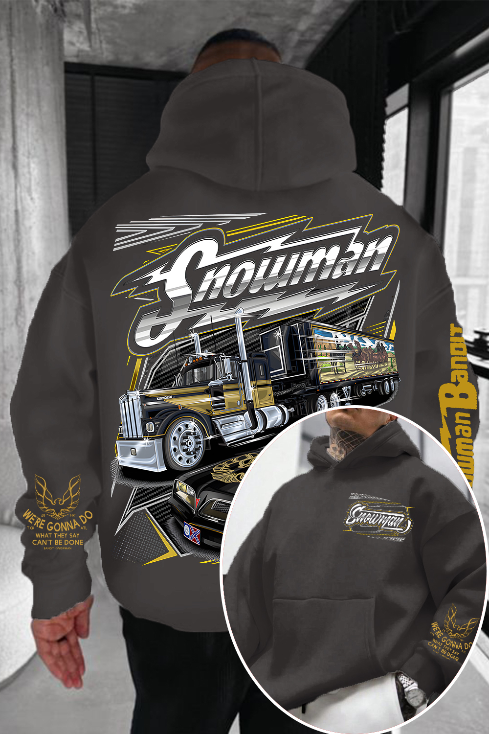 Snowman C.B. Radio Trucker Hoodie – Smokey and The Bandit 2-Side Movie Pullover