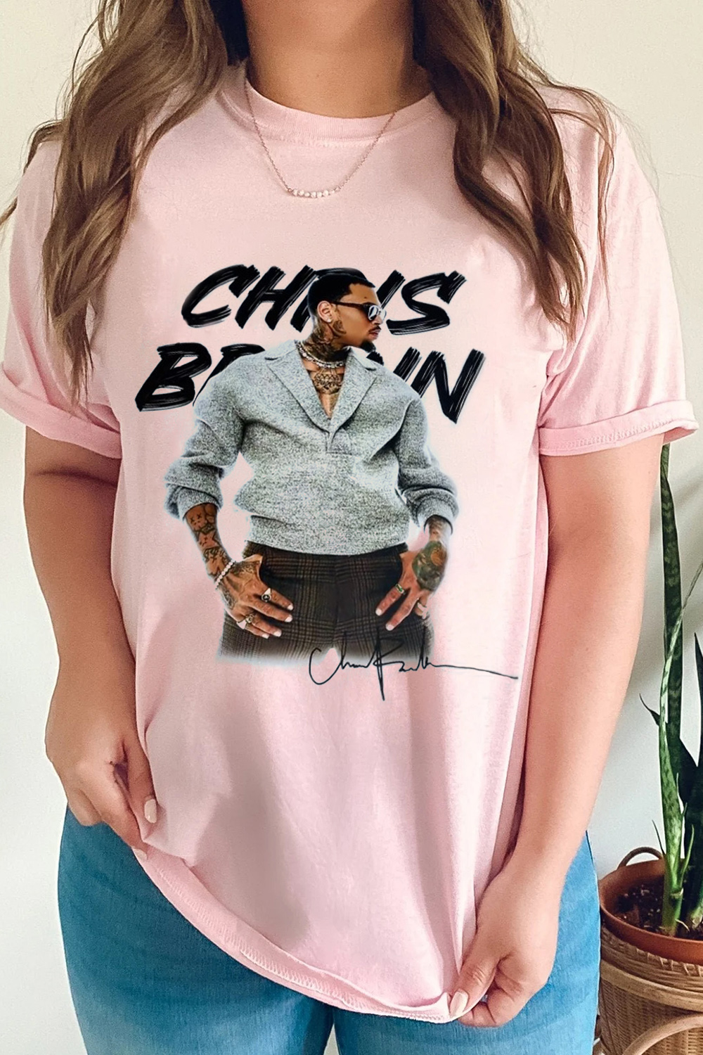 Chris Brown Graphic T-Shirt Women Tees