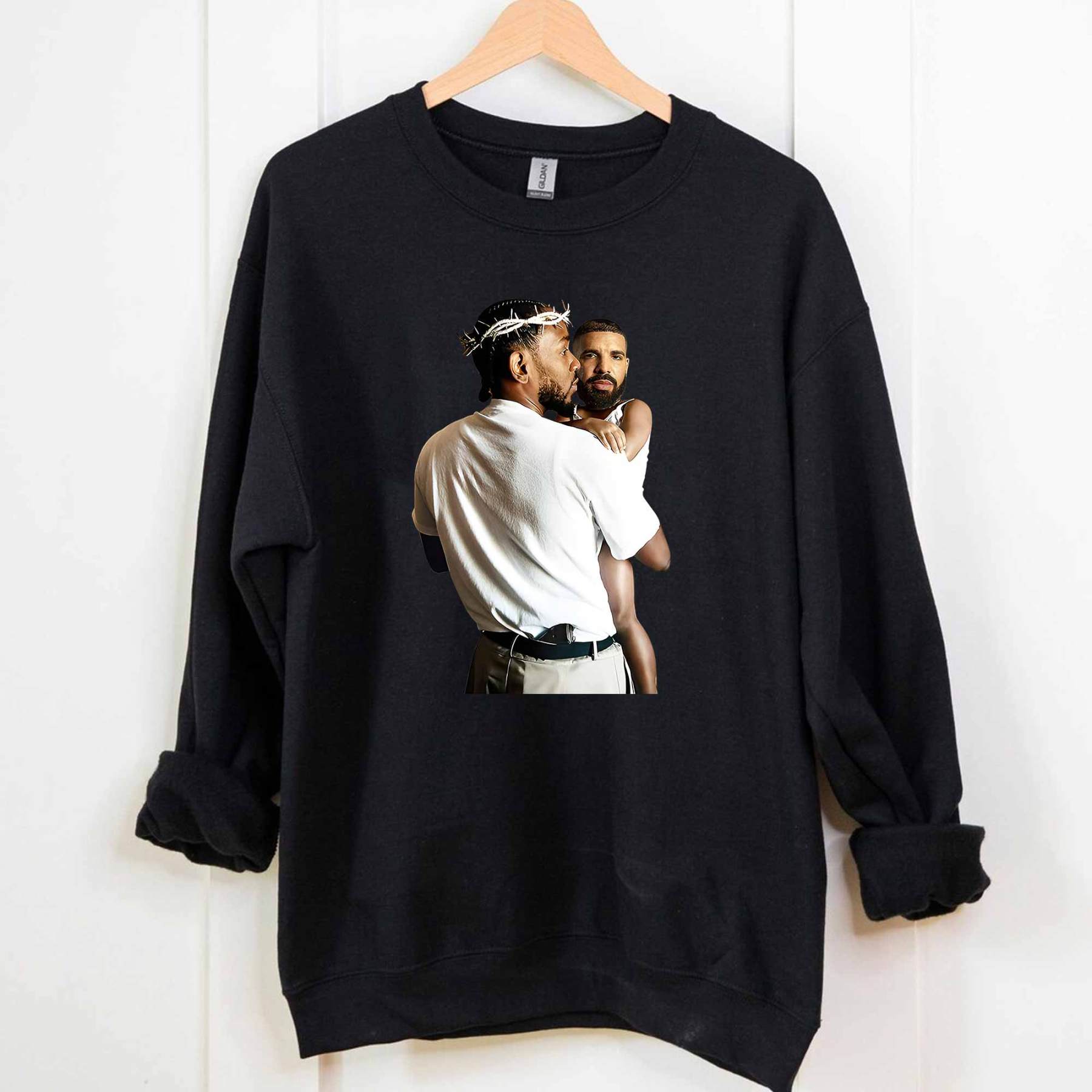Kendrick Lamar Holding Baby Drake Unisex Sweatshirts