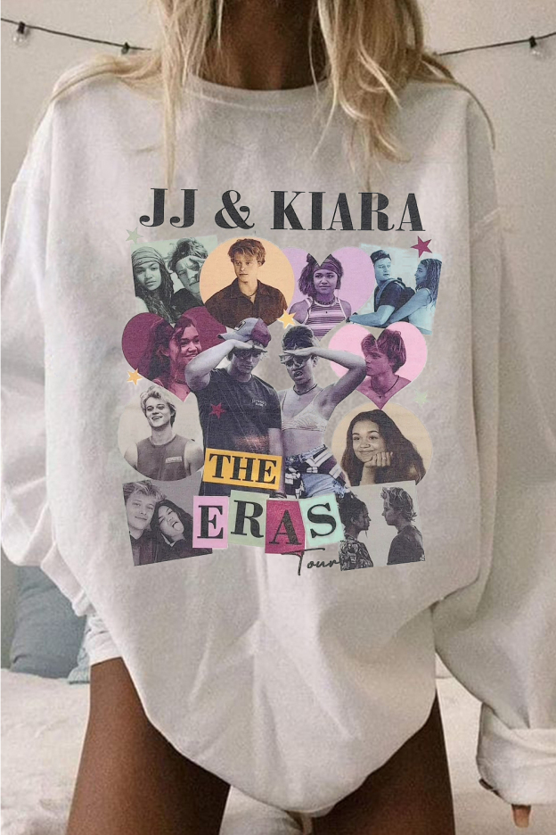Movie Star Letter Print Round Neck Ladies Casual Long Sleeve Sweatshirt