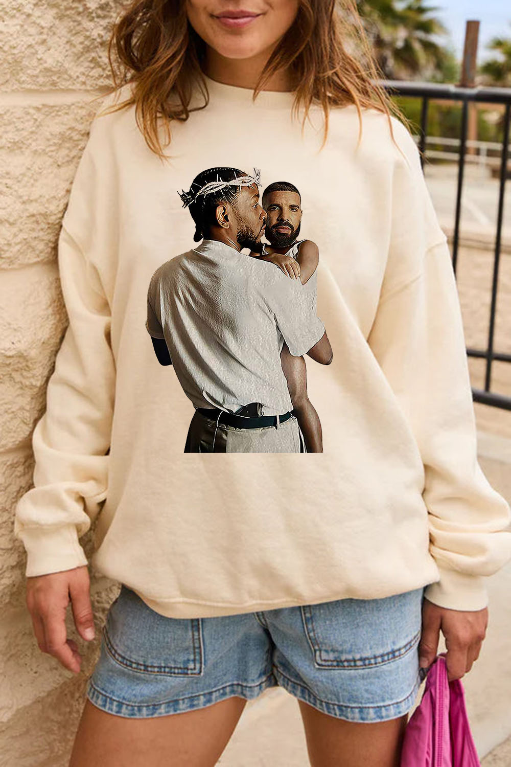 Kendrick Lamar Holding Baby Drake Unisex Sweatshirts