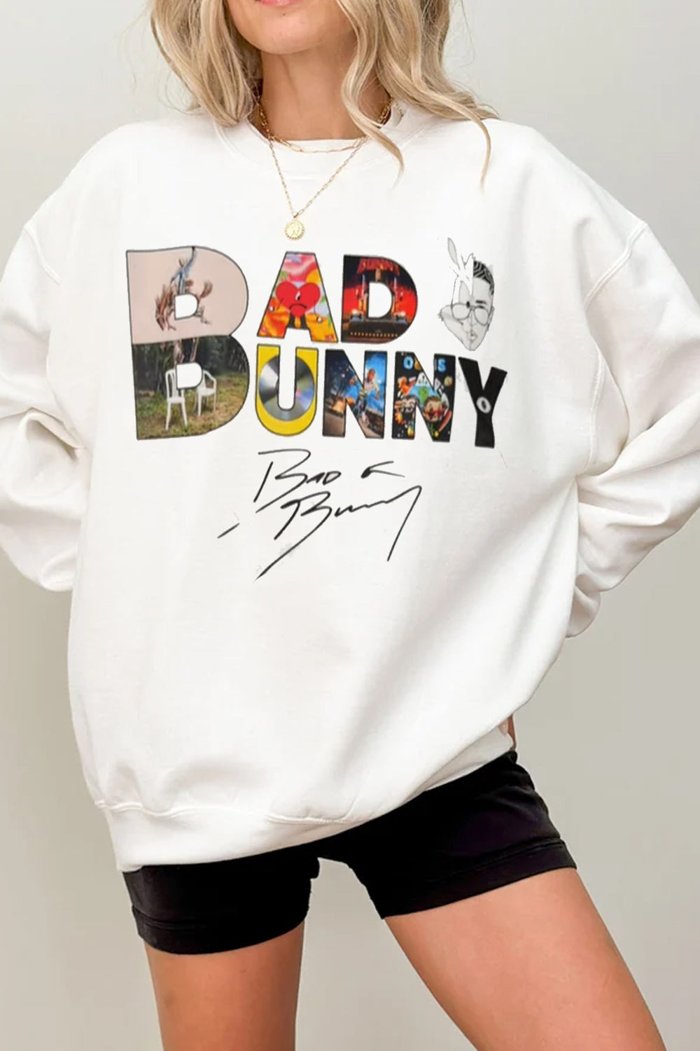 Bad Bunny Album Cover Design Women Sweatshirt