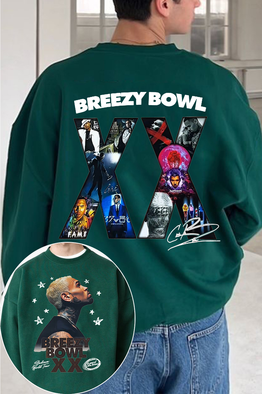 2 Sided CB Graphic Sweatshirt For men