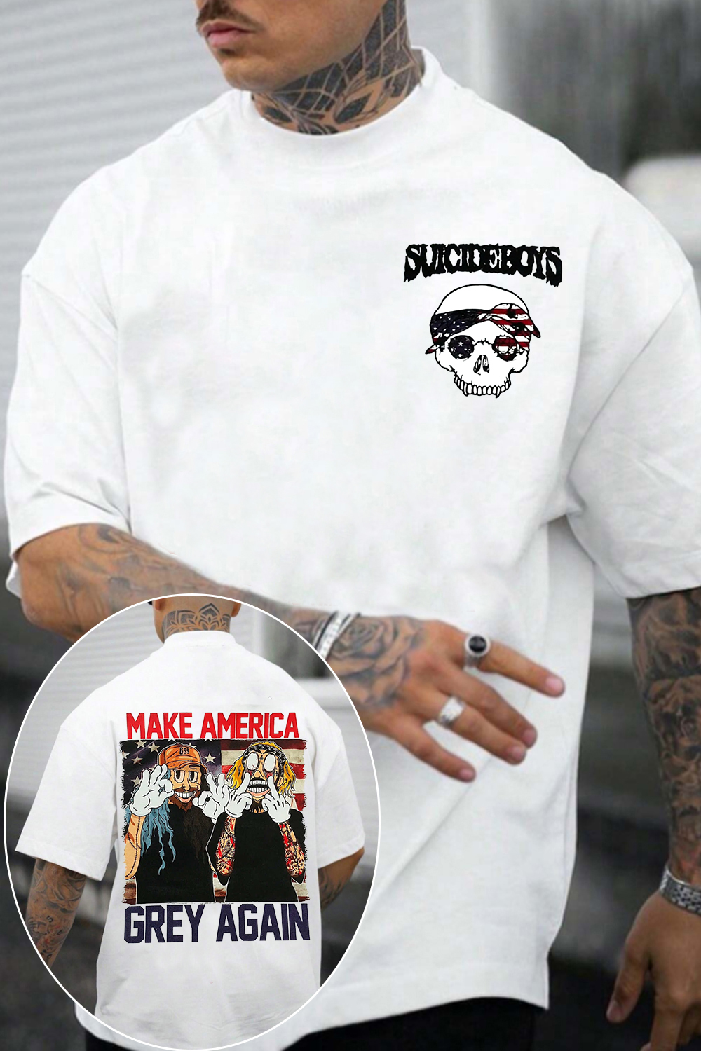 greyday double-sided printed short-sleeved T-shirt