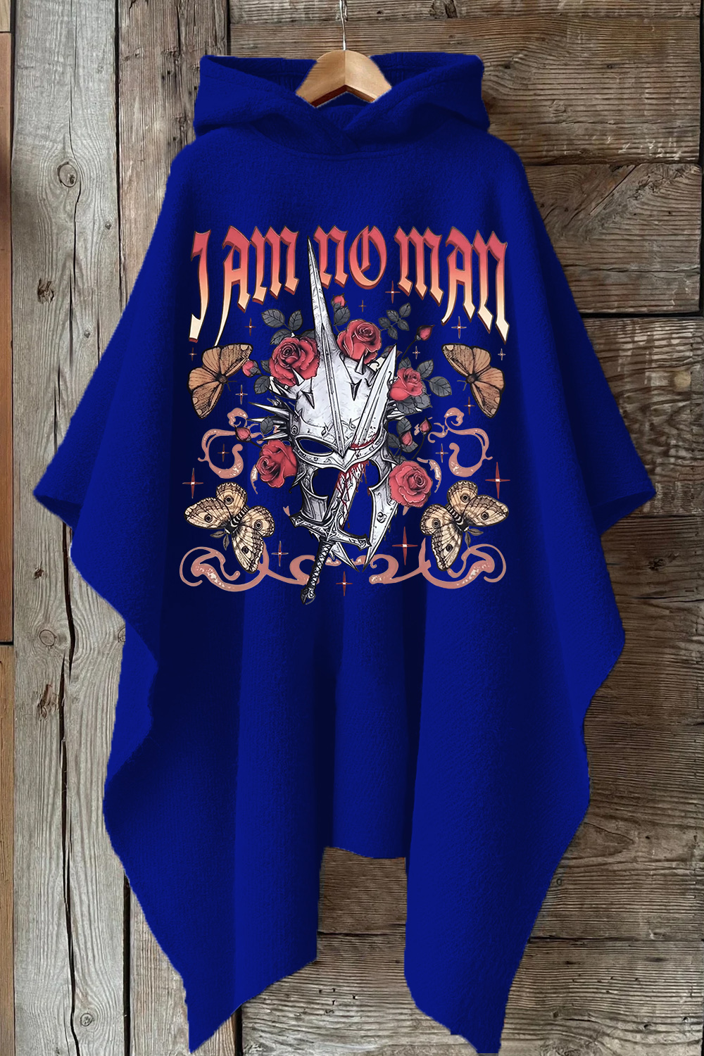 I Am No Man Fantasy Hooded Warm Shawl Cape Poncho