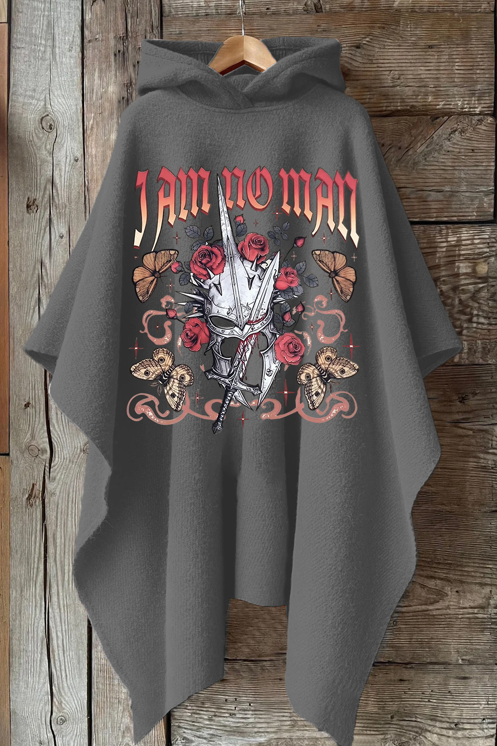 I Am No Man Fantasy Hooded Warm Shawl Cape Poncho