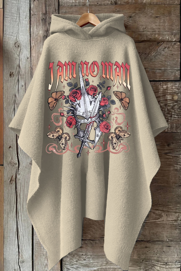 I Am No Man Fantasy Hooded Warm Shawl Cape Poncho