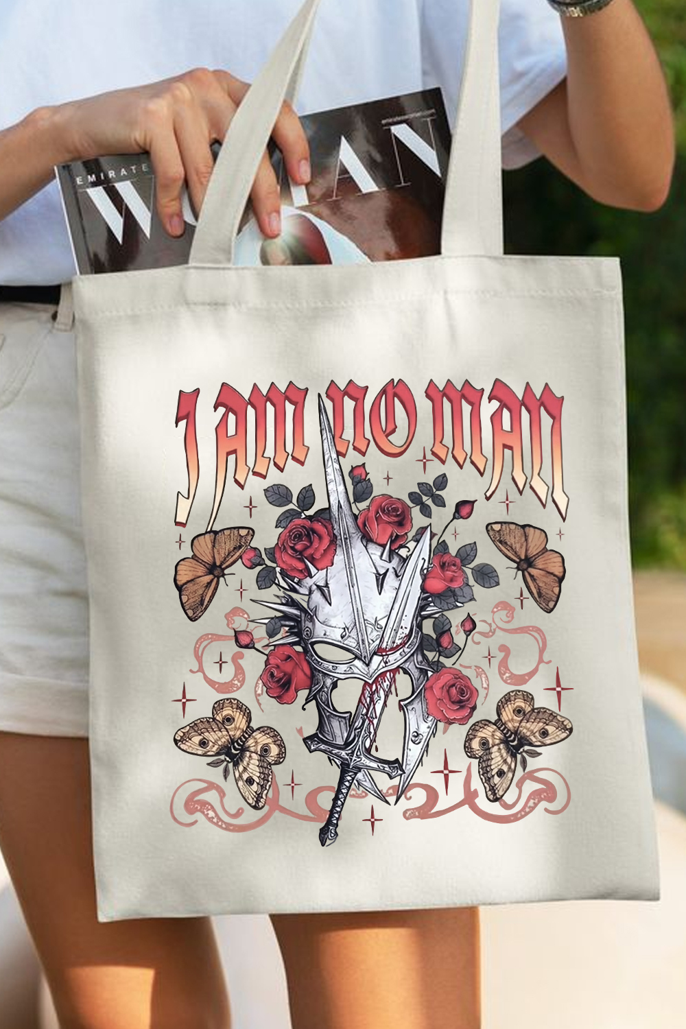 I Am No Man Fantasy Tote Bag