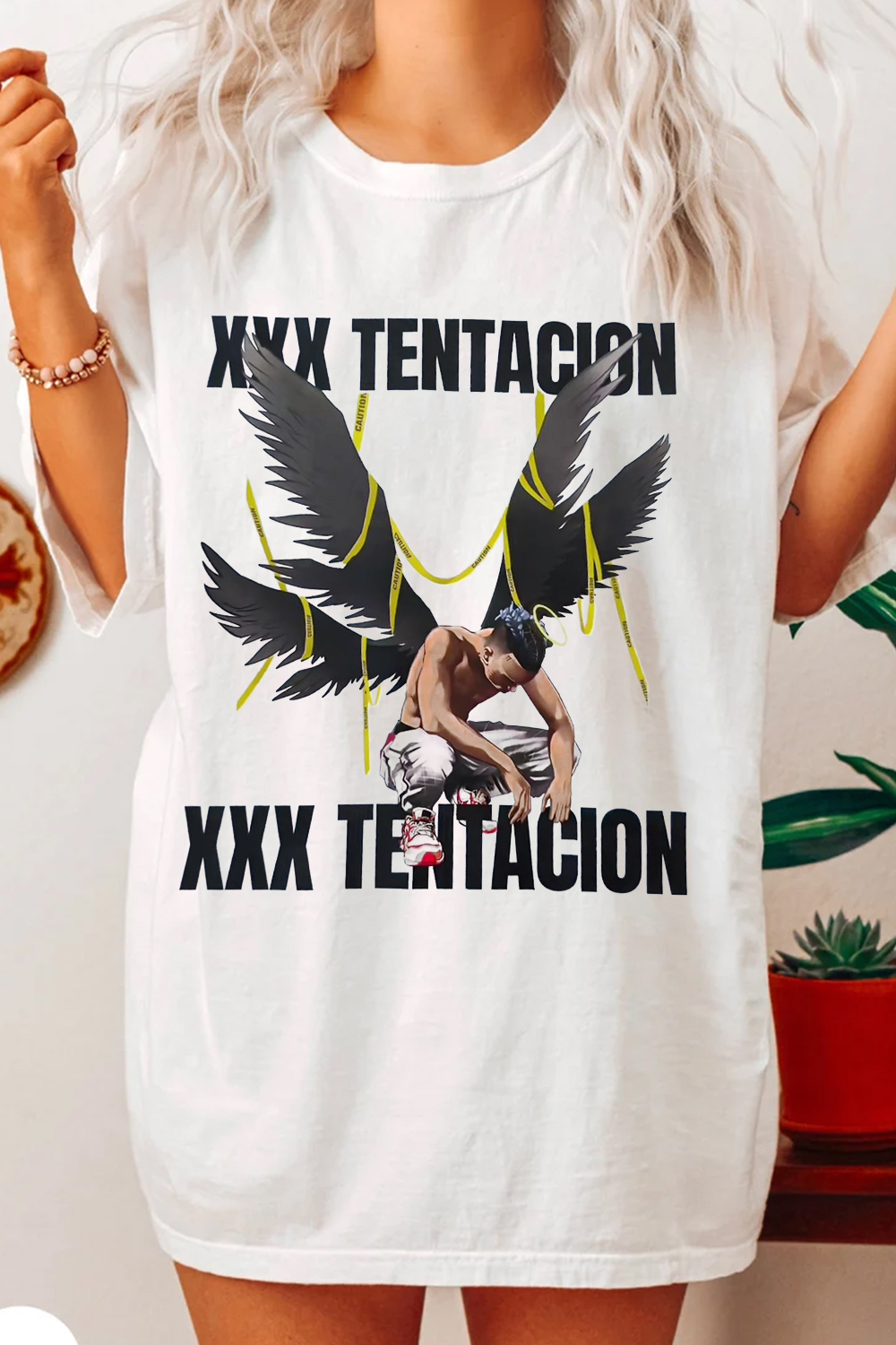 XXXTentacion Angel Round Neck woMen's Short Sleeve T-Shirt