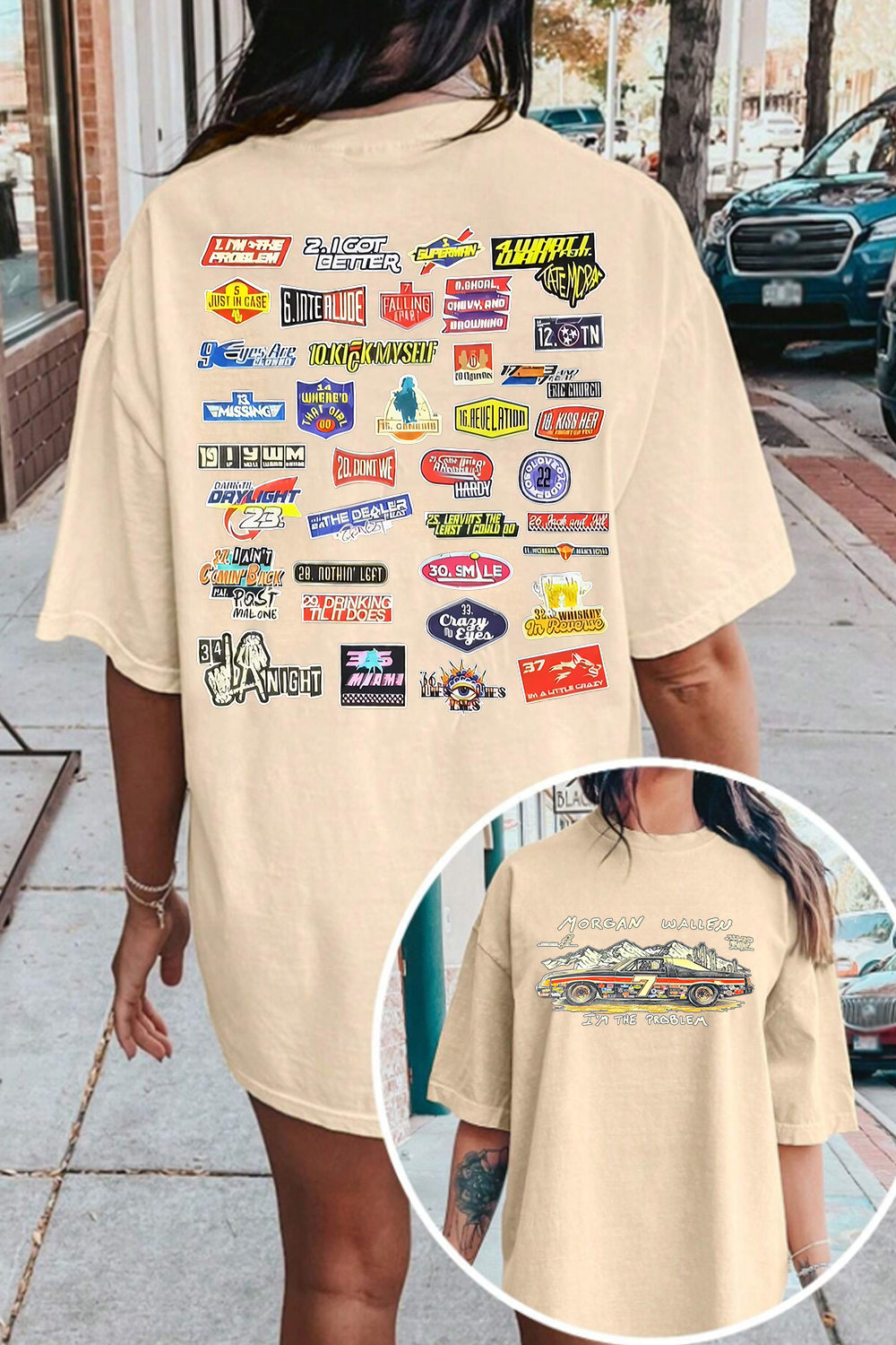 Morgan Wallen concert 2-sided women t-shirt