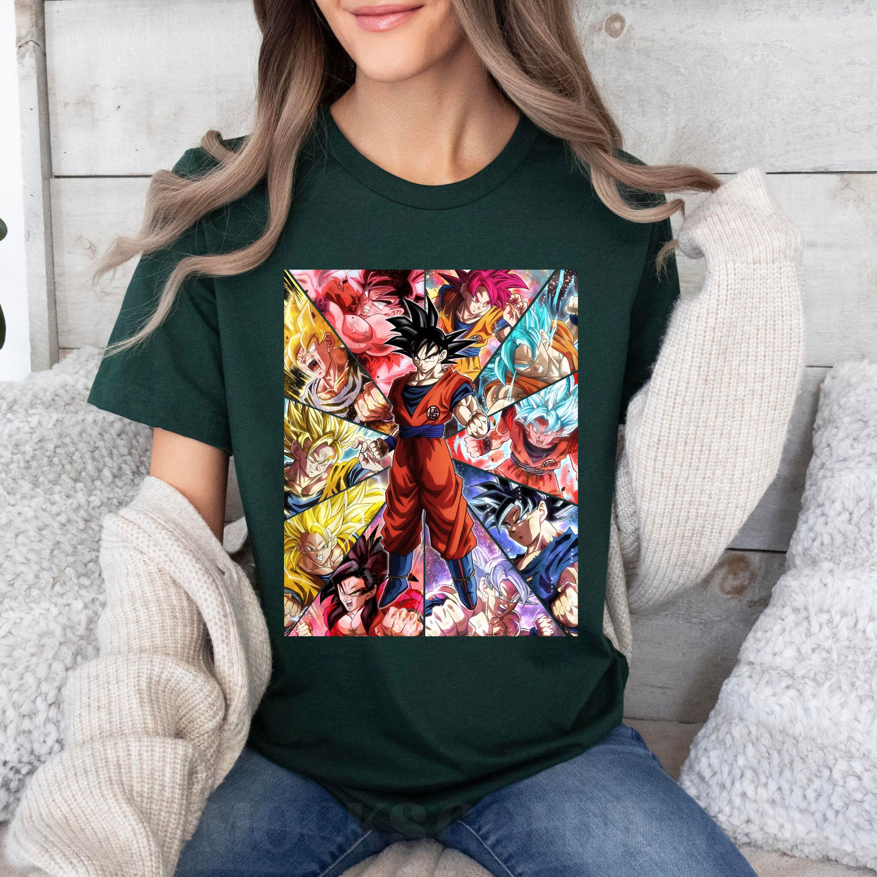 Goku All Forms SSJ Tee For Women