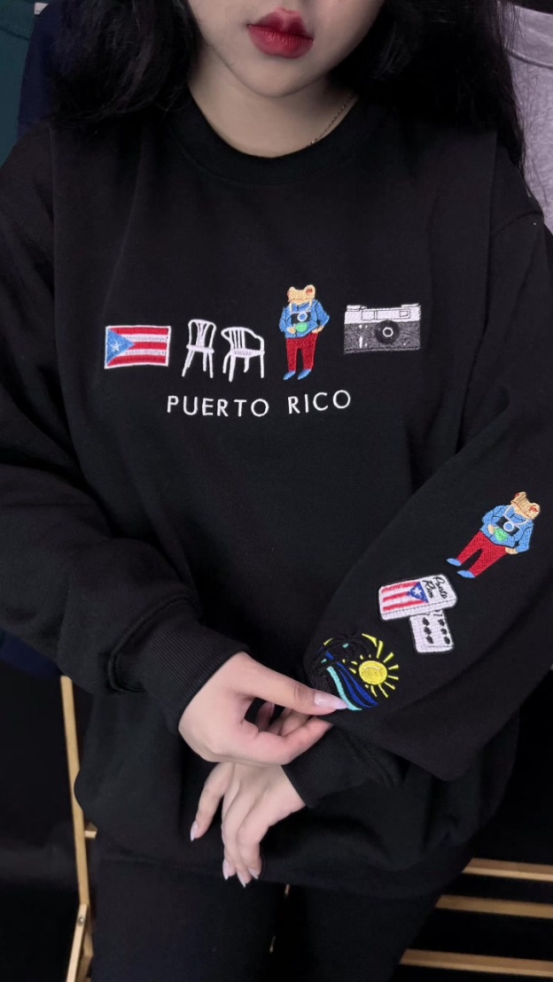 Obsessed 💓 Puertorico Embroidered Sweatshirt
