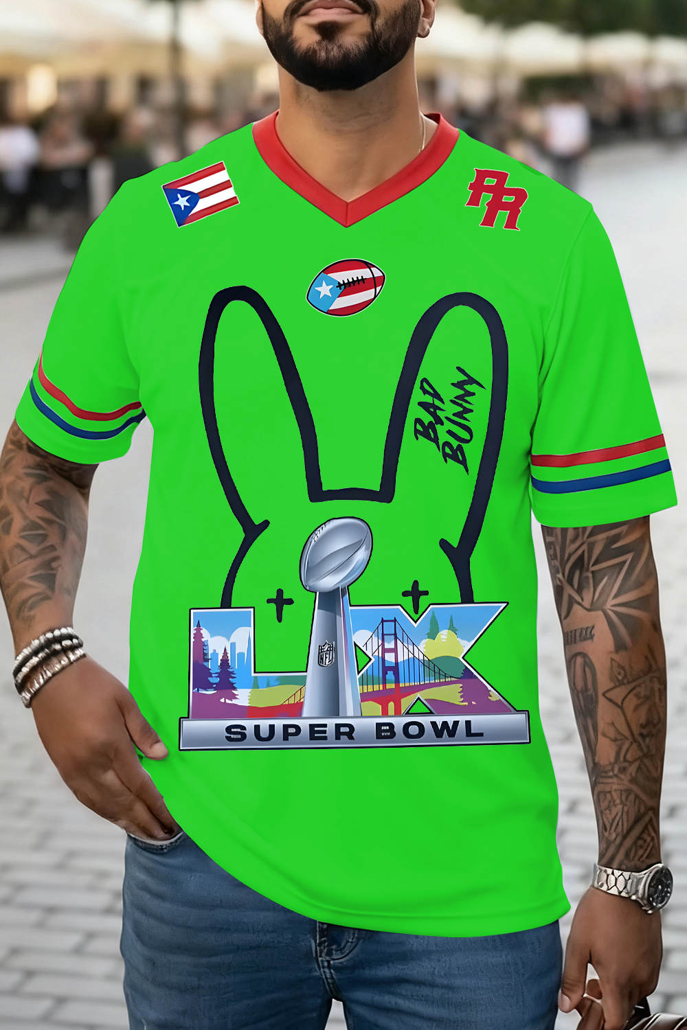 Bunny Ears Bad Bunny? Benito Football Jersey